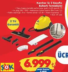 KARCHER SC 2 EASYFİX BUHARLI TEMİZLEYİCİ KARCHER SC 2 EASYFİX BUHARLI TEMİZLEYİCİ